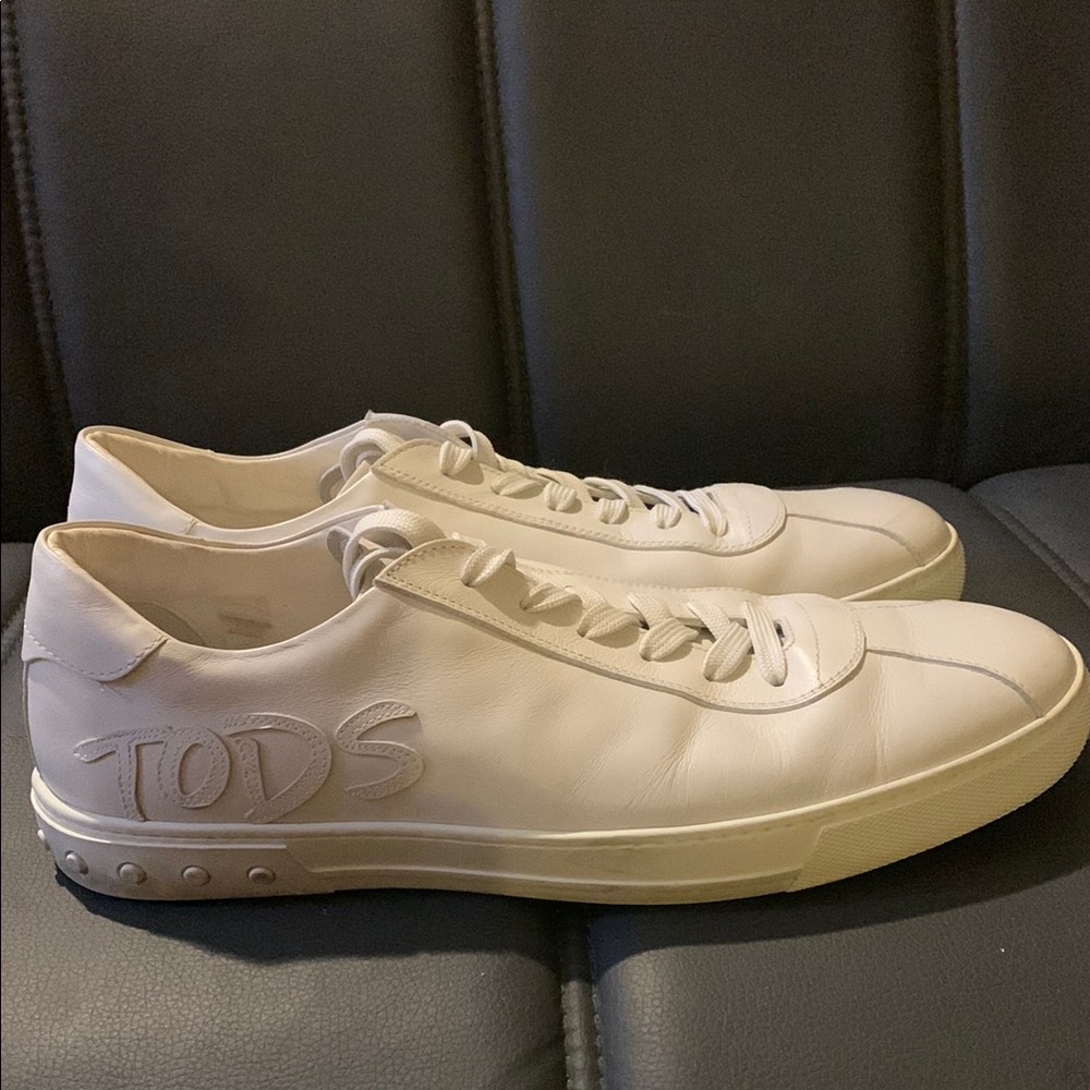 Tod's WhiteSneakers Minimalist Design Leather size 11